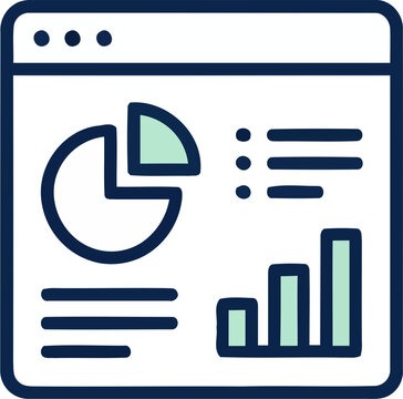 data analysis and reporting icon