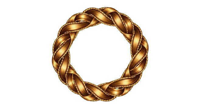 Golden Woven Ring Frame