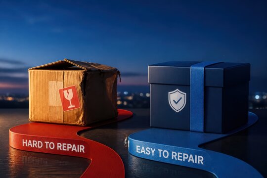 Repairability concept with damaged and premium packaging boxes