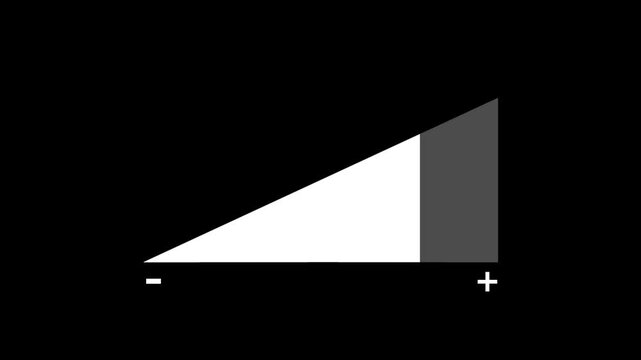 Animation Volume up and down cycle. simple sound volume controller icon on transparent background. Animated Video 4K