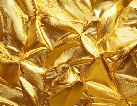 shiny yellow metallic gold leaf foil texture background