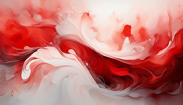 modern abstract soft colored background with watercolors and a dominant white and red color