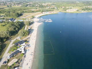 Jezioro Tarnobrzeskie. Jezioro Tarnobrzeg. Jezioro Machów. Zbiornik wodny. Tarnobrzeg. © Leszek Szelest