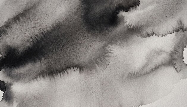 Monochrome Watercolor Abstract Texture Background with Fine Art Paper