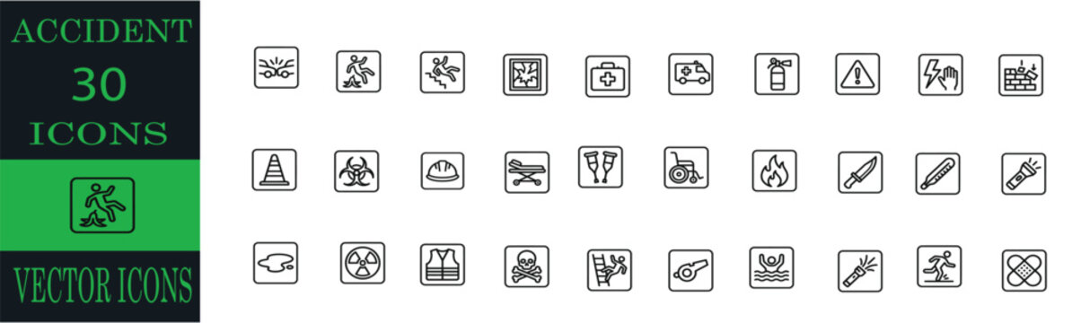 Set of business and finance themed editable line icons vector illustration featuring various professional symbols for modern digital interface design projects. ditable line icons. Vector illustratior