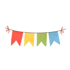Obraz premium Colorful Swallowtail Party Garland Illustration