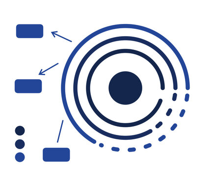 Circular percentage design for business purposes