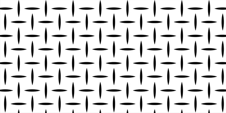 Black and white diamond plate seamless pattern vector illustration