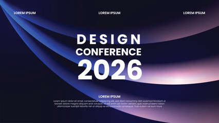 Obraz premium Abstract Design Conference Background Banner, Corporate Geometric Pyramid Shape Presentation Backdrop Vector Design