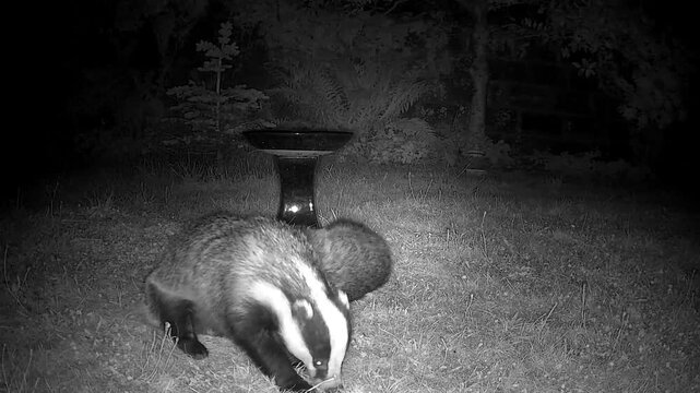badger, badgers, European, wildlife, mammal, nocturnal, night, mating, breeding, territorial, conflict, confrontation, screaming, vocalisation, squealing, aggression, behaviour, natural, wild, woodlan