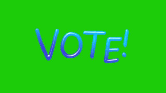 Animated Vote Button Green Screen Loop