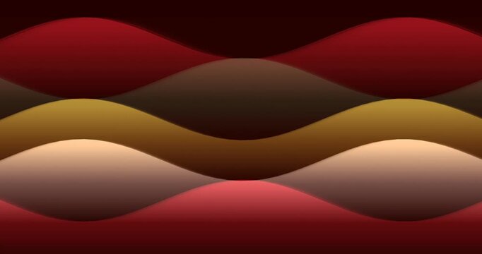 Abstract dark red and gold wave background with smooth flowing gradient dynamic lines and modern elegant design