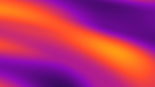 Abstract cyber sunset background with diagonal orange and purple fluid gradient