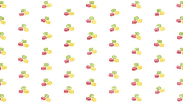 Sweet pastel macarons pattern design for confectionery and bakery concepts