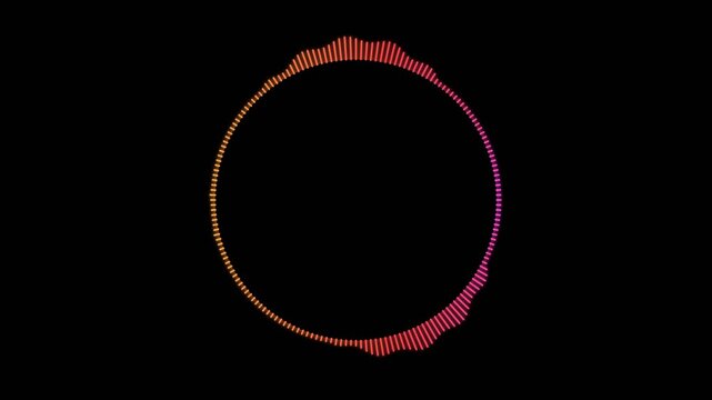 Dynamic Circular Audio Spectrum Visualizer with Gradient Color Animation.
