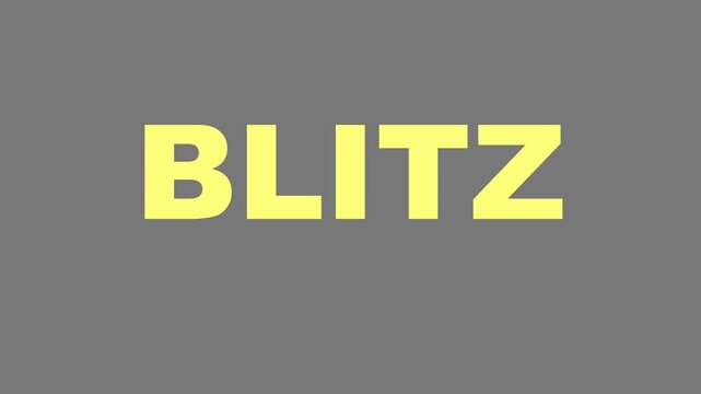 Dynamic blitz text animation with flashing light effects for modern motion and digital media projects 4k