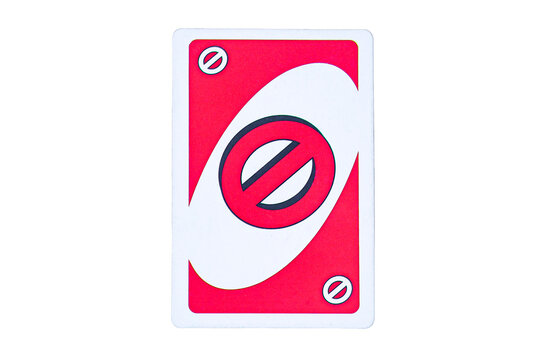 UNO Skip Card Isolated On White Background 