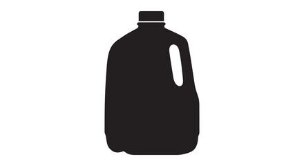 Plastic milk jug silhouette against a white background © MD