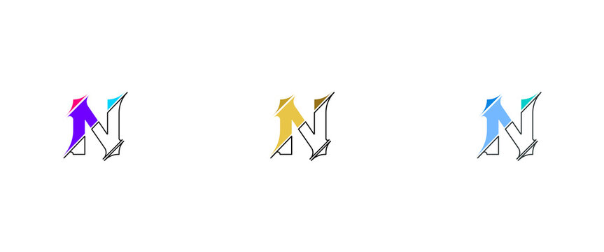  Creative Letter N Sliced Minimalist Logo Template for Startups