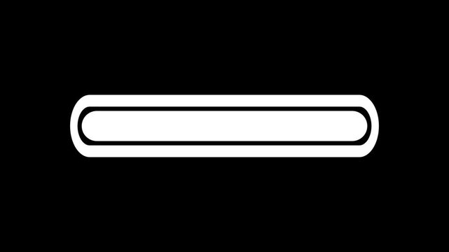 Battery level decreasing from full to empty white line illustration