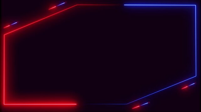 Animated purple background with a glowing neon angled frame. CK looping animation, perfect for modern and dynamic visuals.