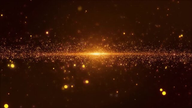 Particle burst loop dust scattering outward and gradient glow shifting beautifully across