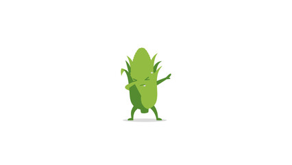 Fototapeta premium Cute Cartoon Corn Character Dabbing