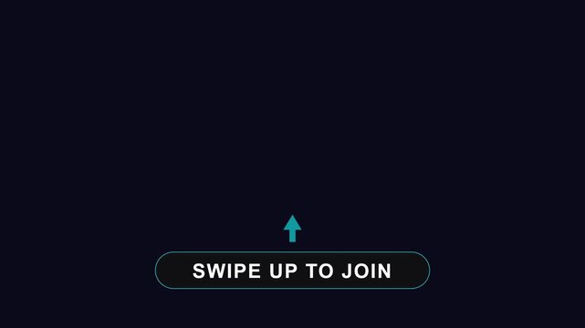 Swipe up to join animated button overlay for social media marketing and digital engagement animation 4k