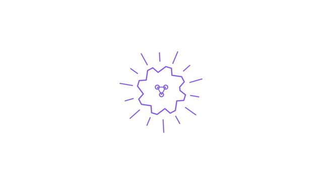Minimalist Hand Drawn Sun Icon Animation on White Background.