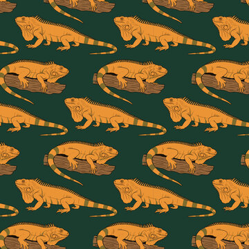 Iguana repeat pattern design