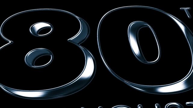 Futuristic Metallic India 80th 15 August Independence day Animation on Black Background in Luxury 3D Chrome Style In 4K
