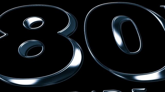 Futuristic Metallic India 80th Pride Animation on Black Background in Luxury 3D Chrome Style In 4K