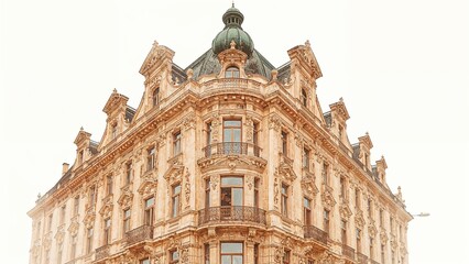 Obraz premium Building architecture with ornate details and a domed roof, showcasing historical design and craftsmanship.