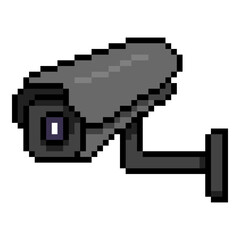 Fototapeta premium Single Pixel Art CCTV Icon