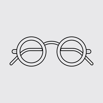 An old-fashioned pair of round spectacles with thin frames