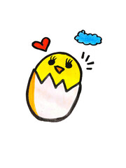 yellow chick egg happy easter egg © Rudi