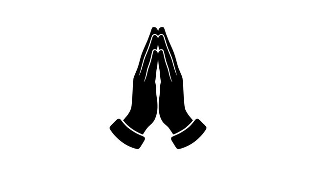Silhouette of Praying Hands - Symbol of Faith and Hope