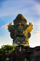 Fototapeta premium Towering GWK Monument Set Against Dark Rock Formations
