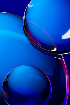 Layered Glass Orbs Ring 3D