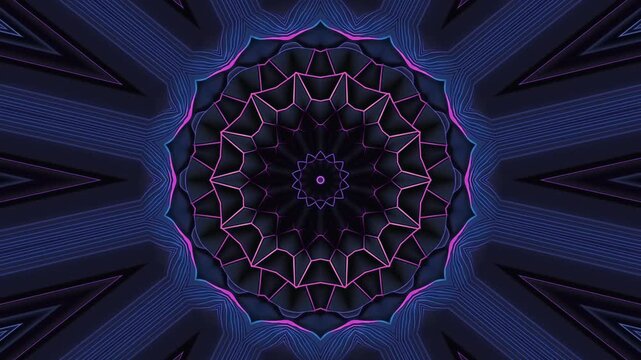 Dark purple lace wedding background video motion loop kaleidoscope ornamental mandala animated backdrop stage screen graphic design video animation