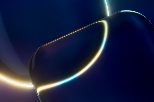 Glowing Glass Capsule Edge 3D