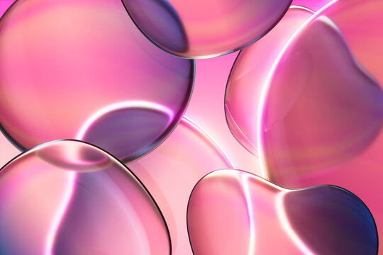 Cluster Glass Bubbles 3D Wallpaper