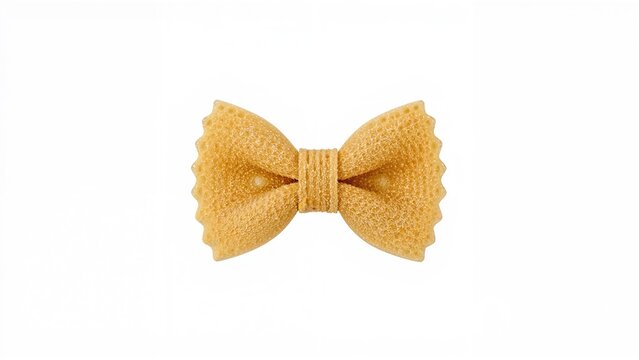 Farfalle pasta shaped like a bow tie.