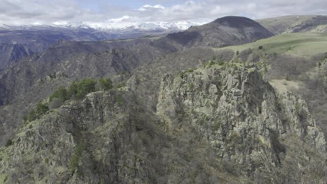 A drone video of the Caucasus Mountains, the Dzhily‑Su Valley, and the Pkhia Pass, Arkhyz, Russia, 2026.

