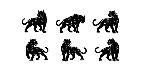 Minimalist Panther Icon Set © Nabilah