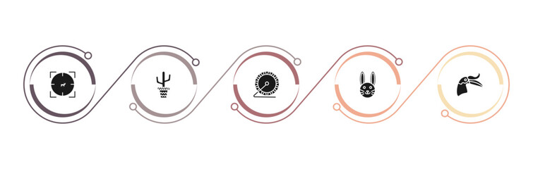 filled animals icons set - hunted, boho, hamster ball, cute bunny head. editable vector for web and mobile ui © IconArt