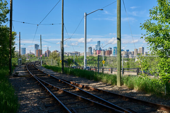 Edmonton Rail Tracks Skyline