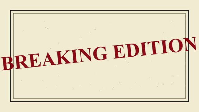 Breaking edition news broadcast overlay for media and journalism projects animation 4k