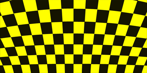 Obraz premium Taxi pattern. Black-yellow checkerboard. Background of taxi in New York. Cab for city. Vintage checkered wallpaper for car and race. Decoration from Nyc or Manhattan. Symbol of transportation. Vector.
