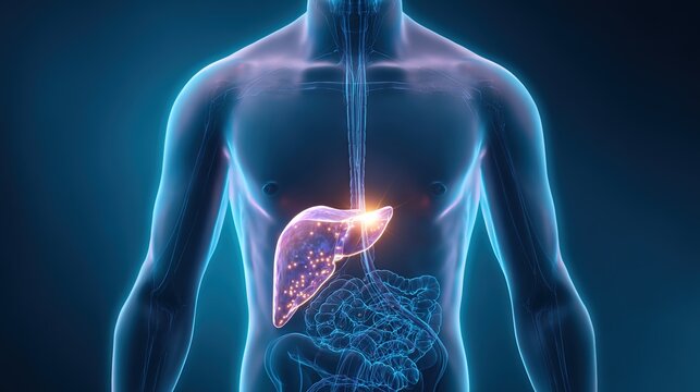English Title: Detailed 3D medical anatomical illustration displaying pancreatic cancer malignant tumor growth inside human pancreas gland, abdominal digestive system organ pathology, oncology disease